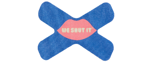 We Shut It mouth tape for better sleep in the cross shape with affirmation "we shut it". 
