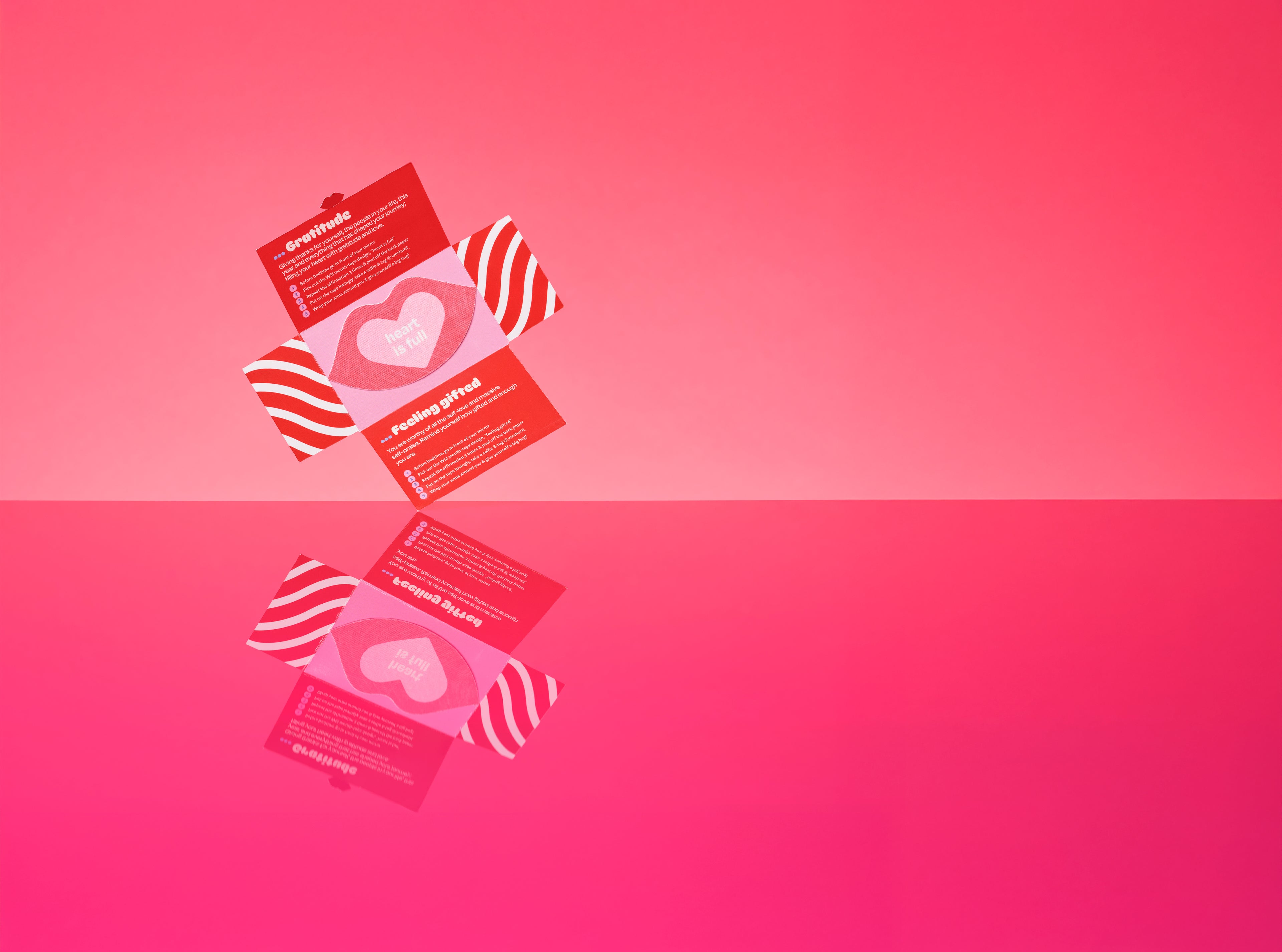 We Shut It nighttime ritual card for wellbeing against a pink background.