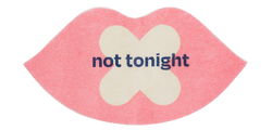 We Shut It mouth tape for better sleep in lip shape with affirmation "not tonight". 